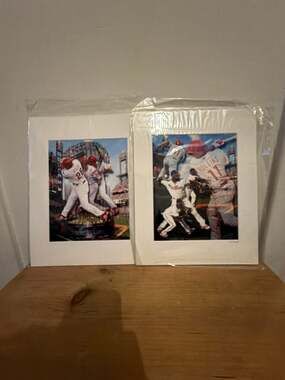 Philadelphia Phillies Chase Utley and Jimmy Rollins Art Prints (Set of 2) signed